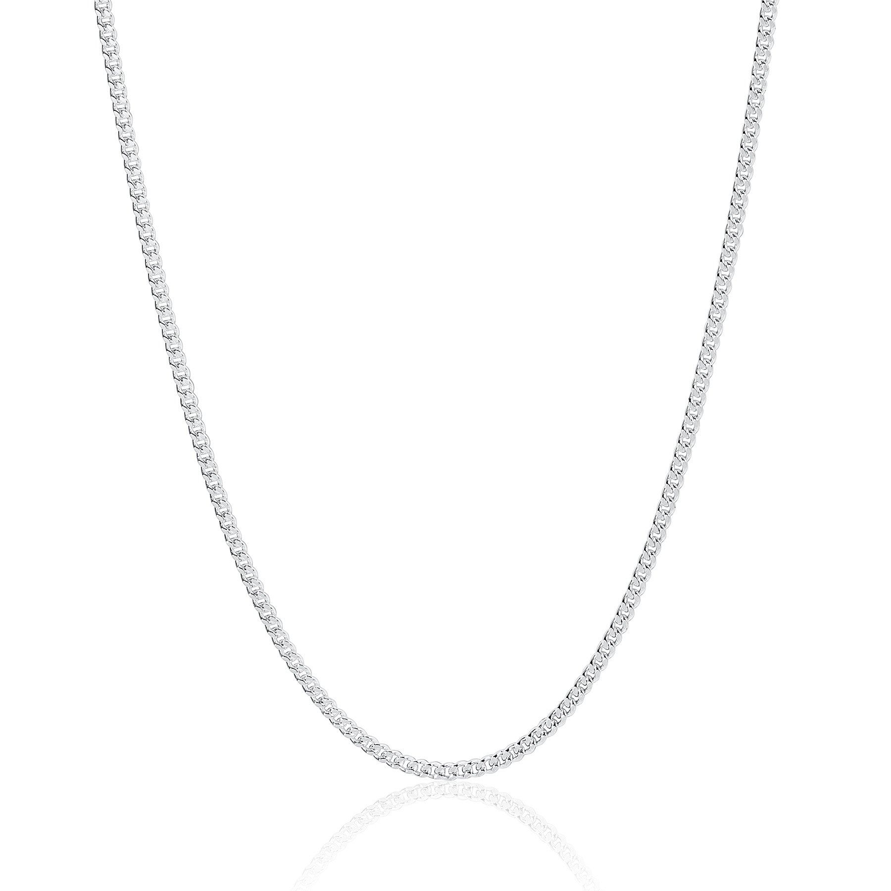 2mm Sterling Silver Curb Chain – 18