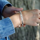 Silver Bangle No.2 - Chunky Hammered 8mm