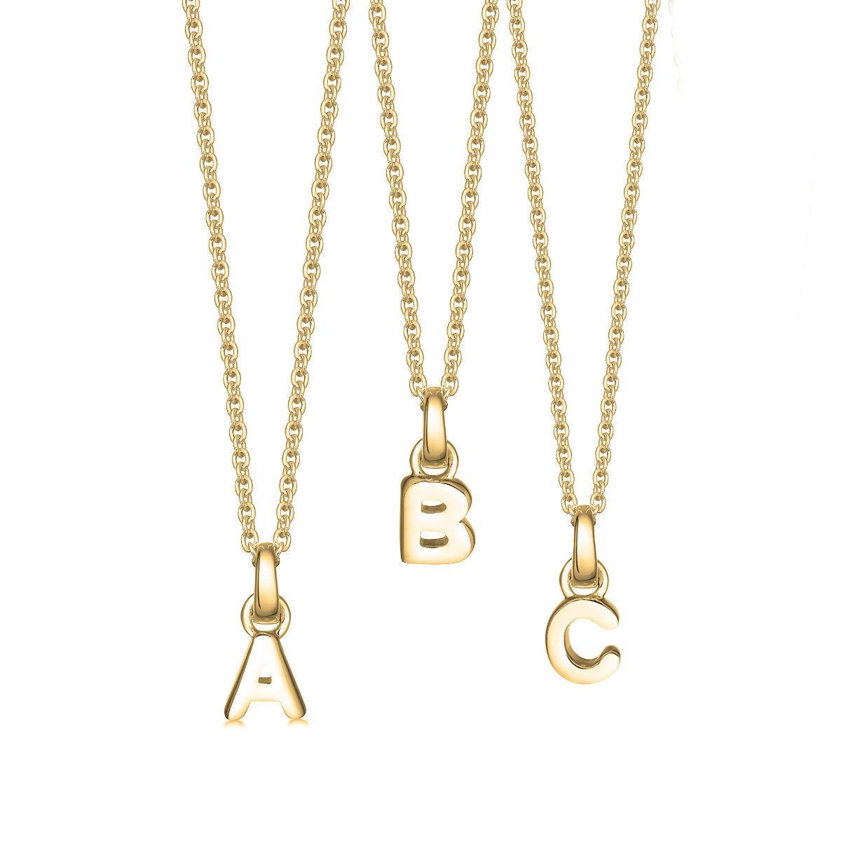 Gold Plated Initial Letter Necklace Hersey Son – Hersey Son