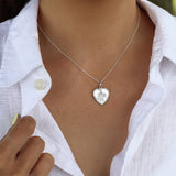Silver Heart St Christopher Pendant