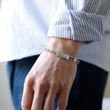Sterling Silver T-Bar Identity Bracelet