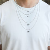 Silver Cross Necklace No.1 - 25mm