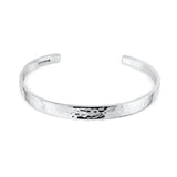 Men's Tapered Sterling Silver Cuff No.9 - Hammered