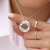 Sterling Silver Molten Eternity Necklace