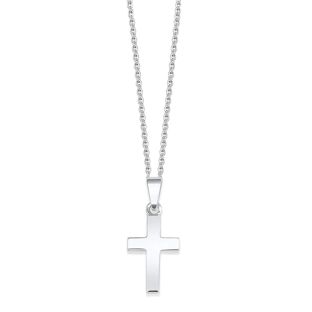 Sterling Silver Cross Necklace 19mm Hersey Son Silversmiths