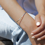 Silver Bangle No.1 - Skinny Beaten 2.5mm
