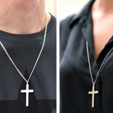 Silver Cross Necklace No.2 - 50mm