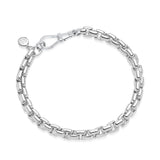 Heavy Silver Box Belcher Chain Bracelet - Albert Clasp