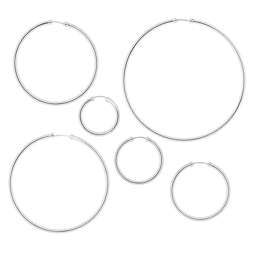 Silver Classic Hoop Earrings