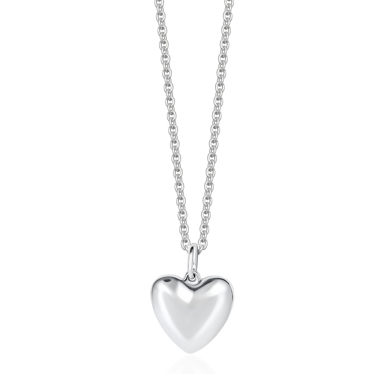 Deluxe Sterling Silver Heart Necklace Hersey Son Silversmiths