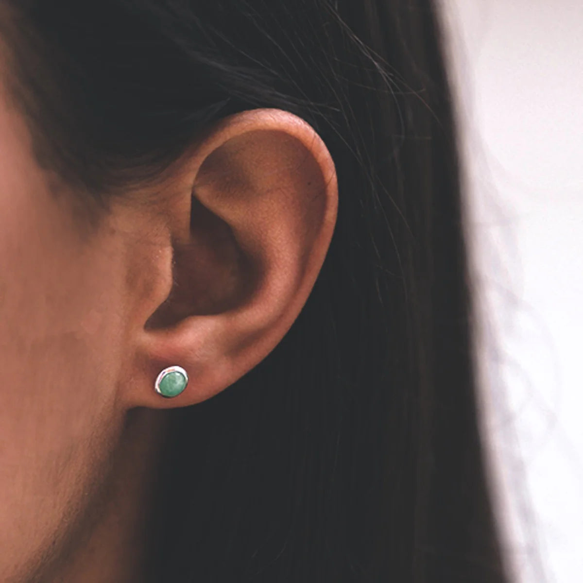Sterling Silver Birthstone Stud Earrings