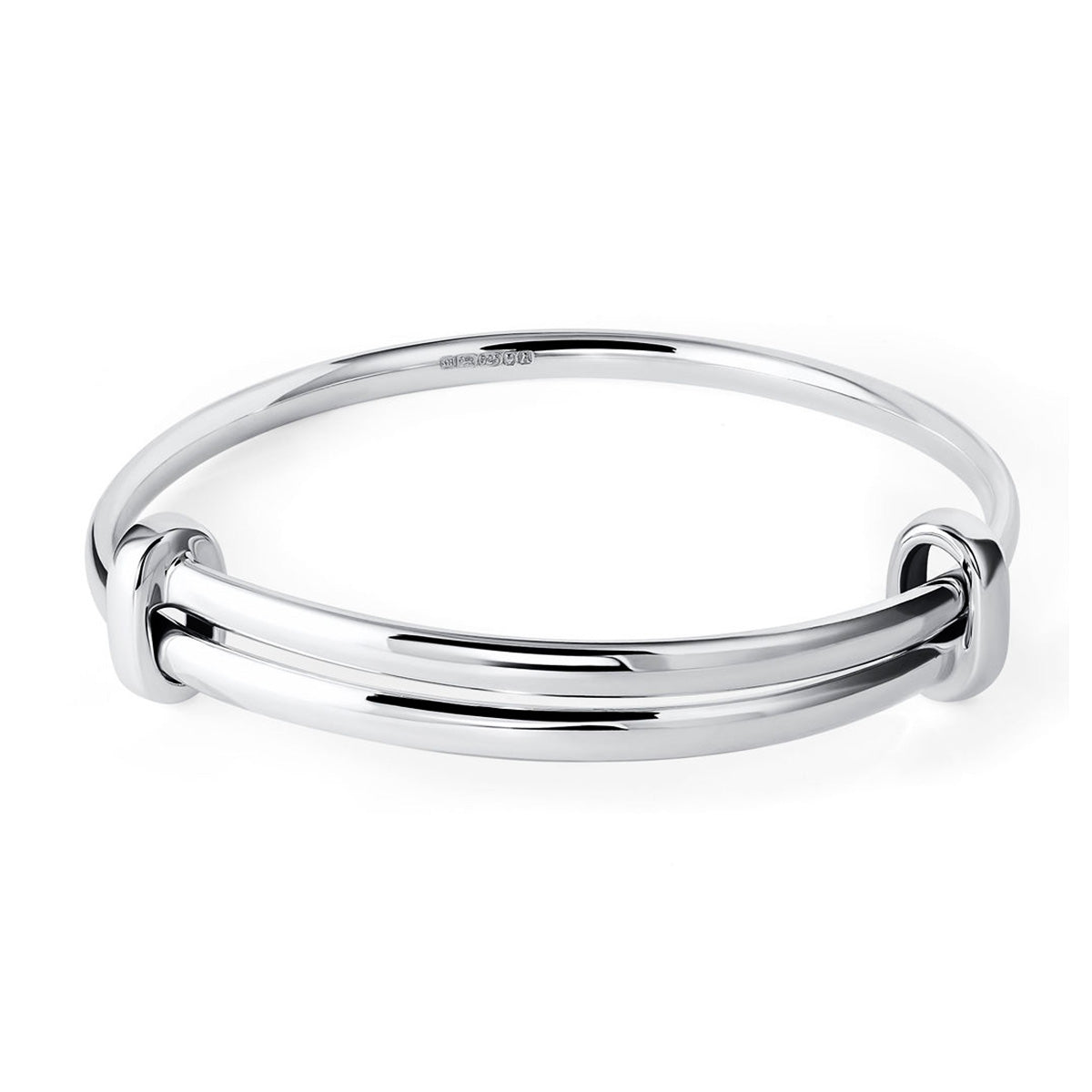 Solid Silver Hallmarked Expanding Bangle Hersey Son Silversmiths