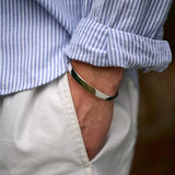 Men's Tapered Sterling Silver Cuff No.9 - Hammered