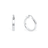 Classic Silver Flat Hoops from Hersey & Son