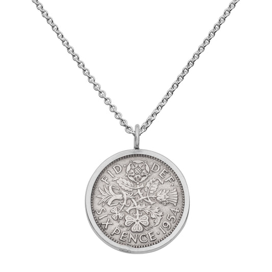 Sterling Silver Lucky Sixpence Pendant