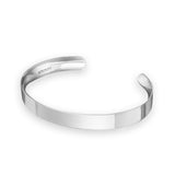Ladies Slim Silver Open Bangle
