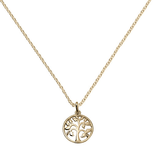 Solid gold tree discount of life pendant
