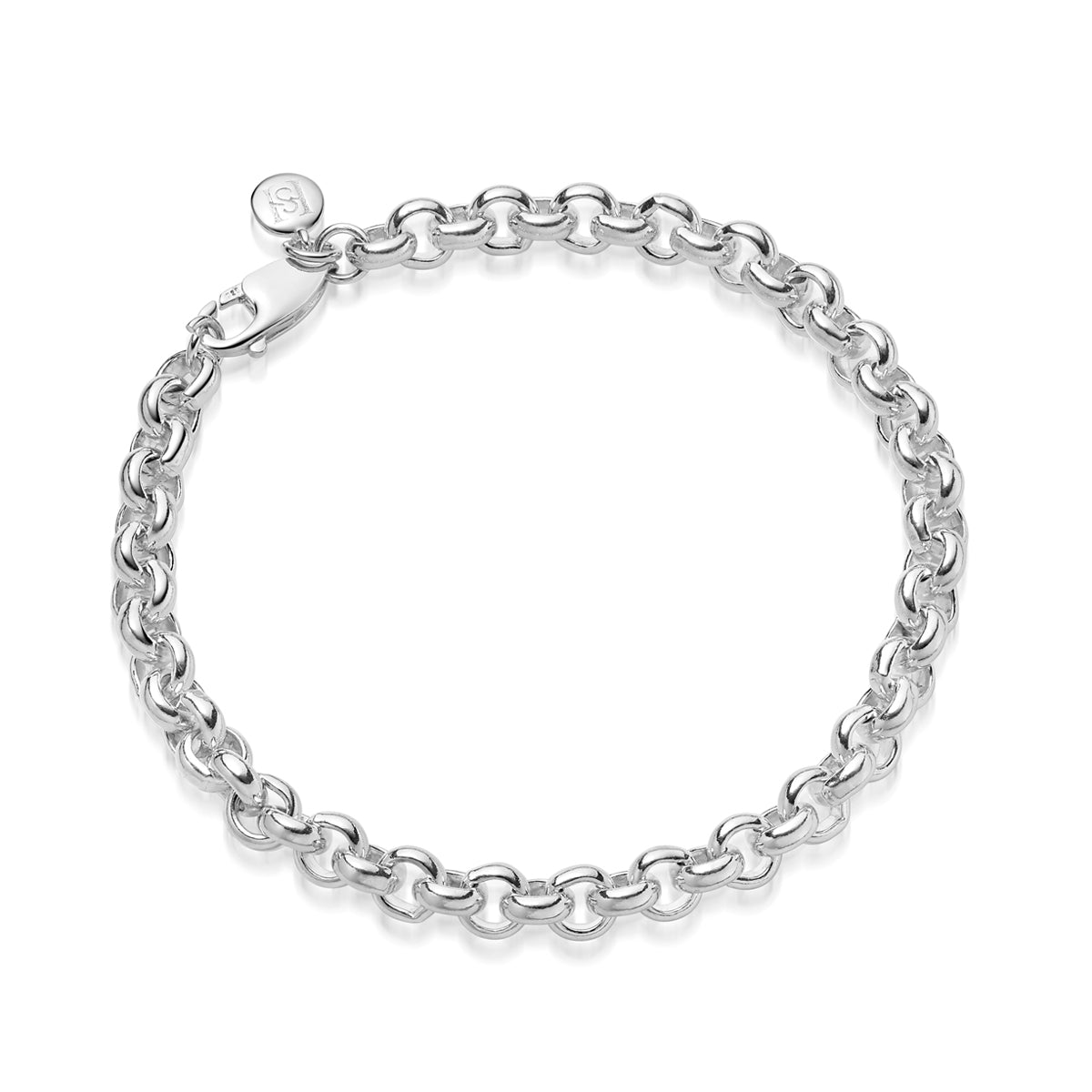 Belcher chain bracelet silver Clearance