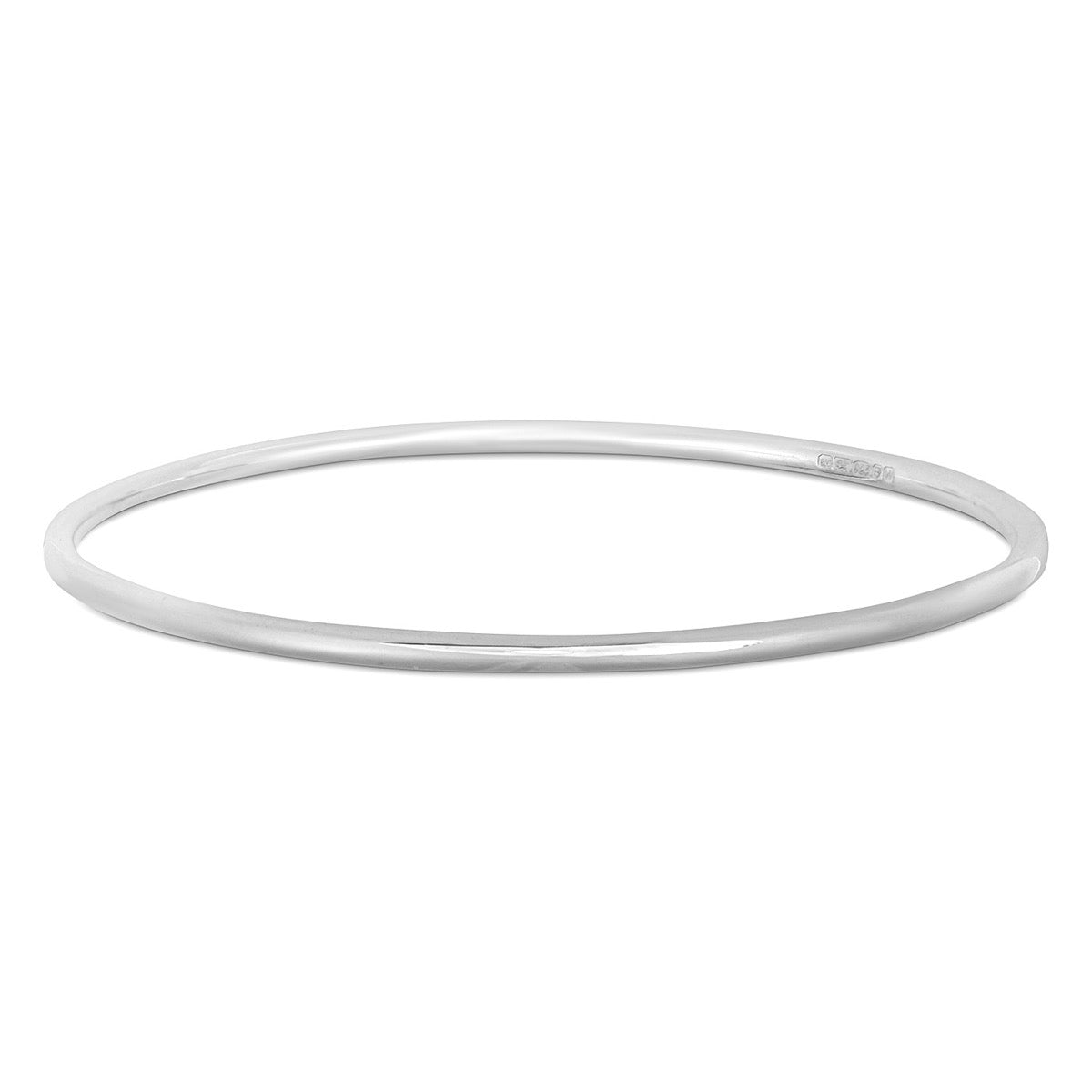 Silver Bangle No.1 - 2mm