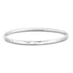 Silver Bangle No.2 - Hammered 4mm - hersey-and-son