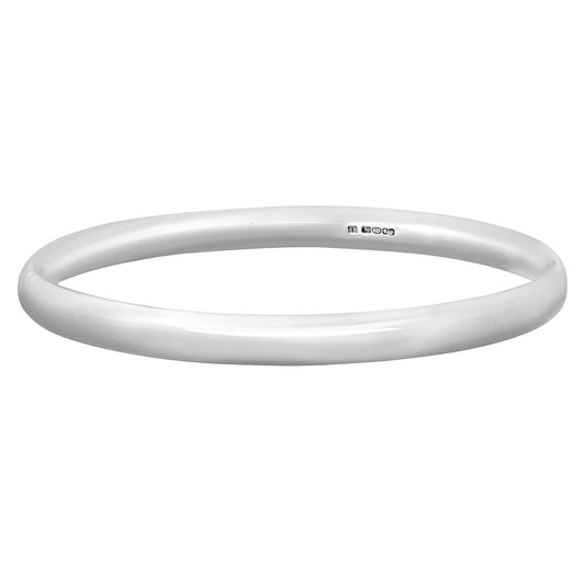 Sterling silver classic bangle 6mm