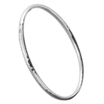 Silver Bangle No.2 - Hammered 4mm - hersey-and-son
