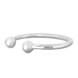 Mens Silver Ball Torque Bracelet - hersey-and-son