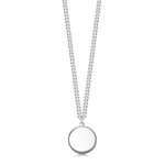 Sterling Silver Dog Tag - Round - hersey-and-son