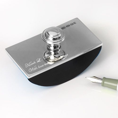 Silver Rocking Desk Blotter - hersey-and-son