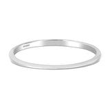 Elliptical Oval Forged Silver Bangle - hersey-and-son