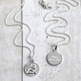 Sterling Silver Guardian Angel Pendant - hersey-and-son