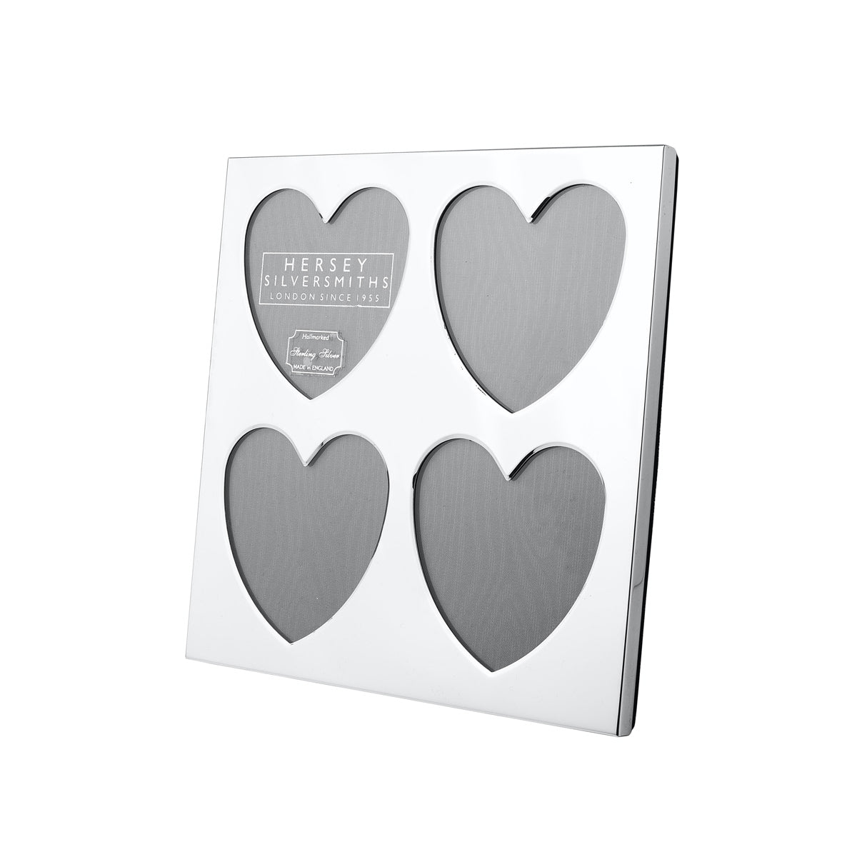 Heart Silver Photograph Frame - Quadruple