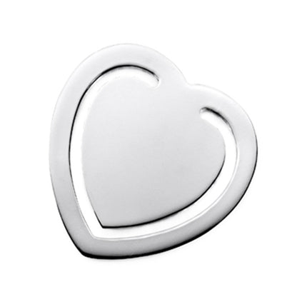 Silver Heart Bookmark