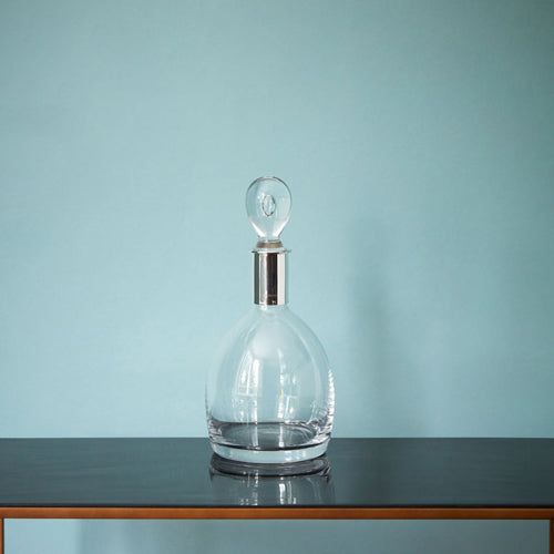 Silver Mounted Crystal Decanter No. 1 - hersey-and-son