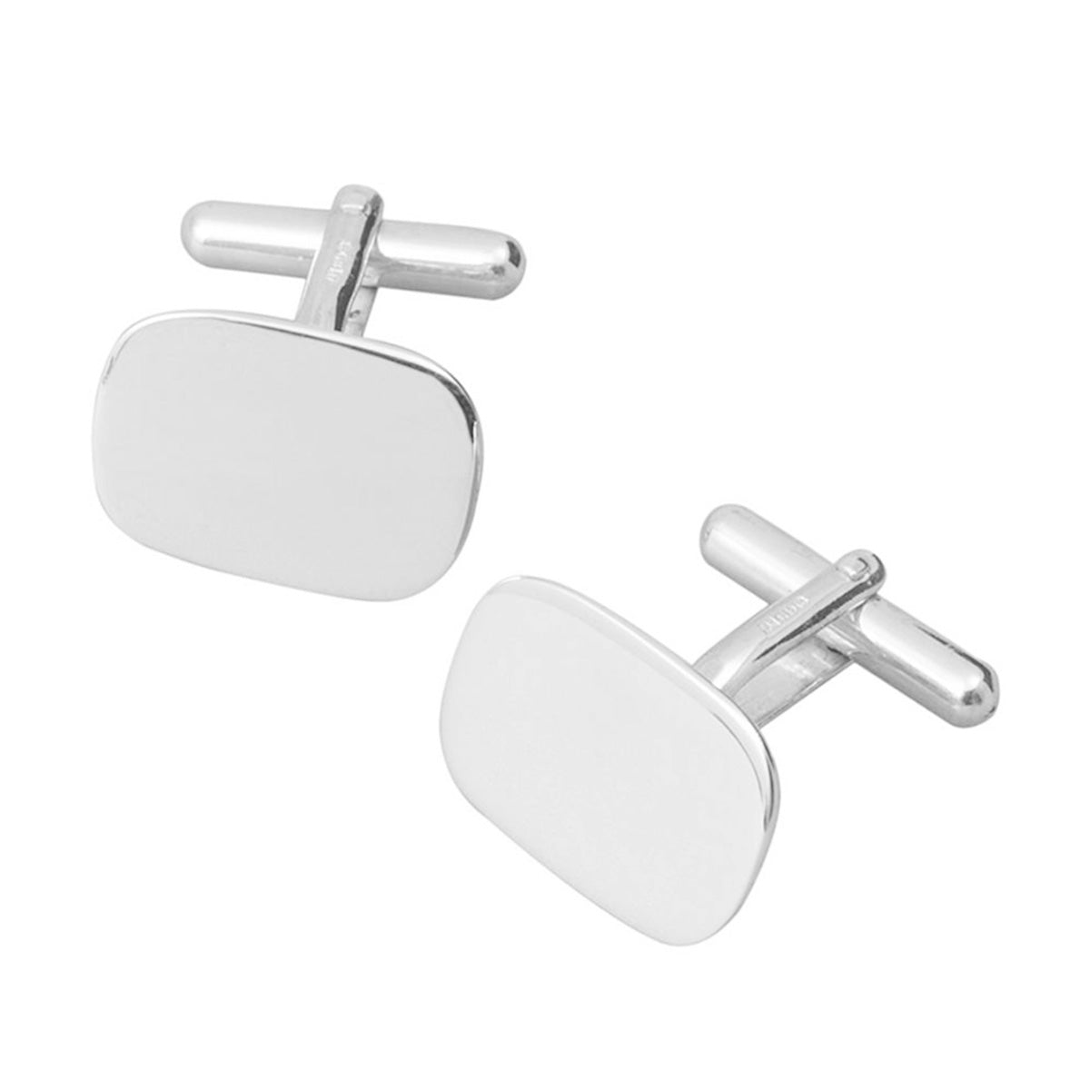 Silver Lozenge Hinge Cufflinks