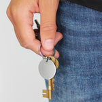 Classic Round Silver Keyring - hersey-and-son