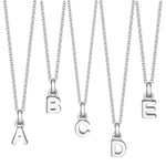 Sterling Silver Mini Letter Initial Necklace - hersey-and-son