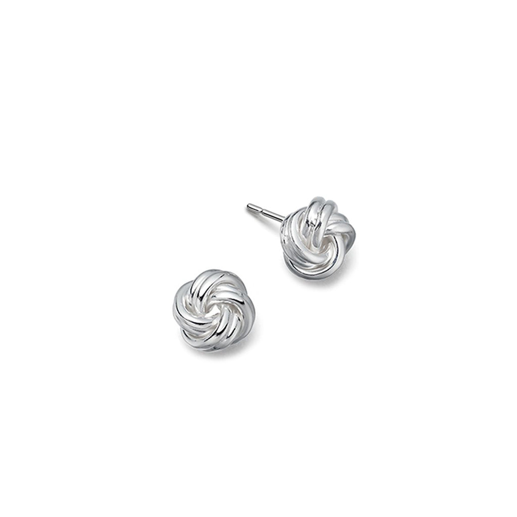 Silver Love Knot Earrings