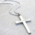 Large Sterling Silver Classic Cross Pendant - hersey-and-son