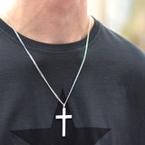 Large Sterling Silver Classic Cross Pendant - hersey-and-son