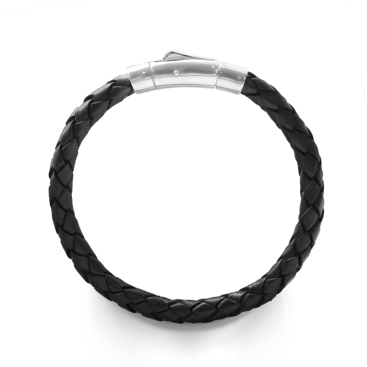 Leather Bracelet with Silver Hallmarked Clasp Hersey Son Silversmiths