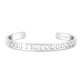 Beaded Silver Mens Cuff Bracelet - hersey-and-son