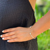 Slim Silver Torque Bracelet - hersey-and-son