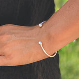 Slim Silver Torque Bracelet - hersey-and-son