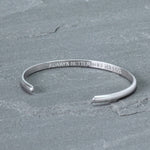 Slim Sterling Silver Message Bracelet - hersey-and-son