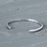 Slim Sterling Silver Message Bracelet - hersey-and-son