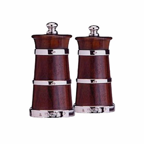 Rosewood and Silver Churn Peppermill