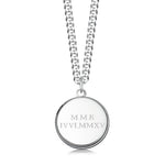 Sterling Silver Dog Tag - Round - hersey-and-son