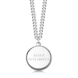 Sterling Silver Dog Tag - Round - hersey-and-son