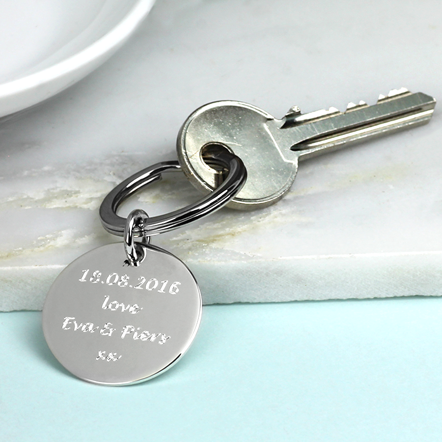 Classic Round Silver Keyring